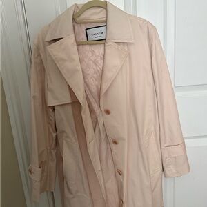 Coach Women's Light Pink Trench Coat